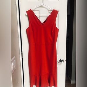 Banana Republic Dress NWT - Peplum Hem -Orange - Size 10